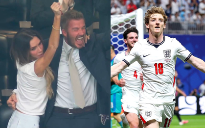 David Beckham ôm Victoria nhảy lên ăn mừng cuồng nhiệt khi Gordon lập siêu phẩm, ĐT Anh xé lưới Argentina!