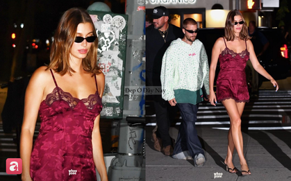 Hailey Bieber lại biến đường phố thành sàn diễn với chiếc váy "có tiền chưa chắc mua được"