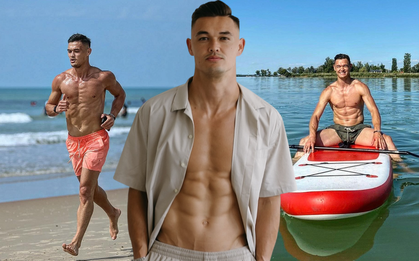 Body 6 múi “nũng nịu” của Lê Giang Patrik - trai trẻ yêu MC Hoàng Oanh