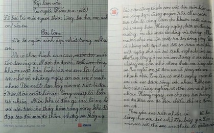 Học sinh tiểu học viết văn tả mẹ "đen sì, răng vàng khè", dân mạng đọc cười lăn lộn nhưng đọc đến dòng cuối bỗng nghẹn ngào!