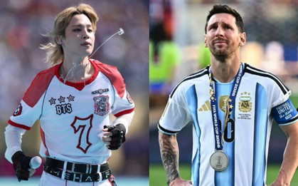 V và Jimin (BTS) chính thức vượt qua Messi ở điều này