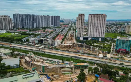 Hà Nội phân luồng đường gom Hoàng Tùng trong 2 tháng thi công nút giao Vành đai 3,5