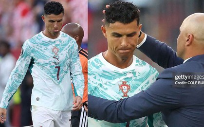 Ghi bàn rồi bị thay ra khỏi sân, Ronaldo lộ vẻ cau có gây bàn tán