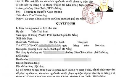 Công an truy tìm 2 người tên Lê Văn Cảnh SN 2002 và Trần Thái Bình SN 1999