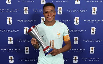Mbappe xuất sắc nhất trận Pháp hạ 2-0 Maroc: San bằng 8 bàn của Messi, lập kỷ lục chưa từng có tại World Cup