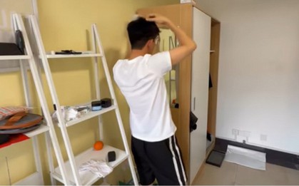 Căn phòng được công ty cấp cho bảo vệ SN 1995, lương 35 triệu/ tháng