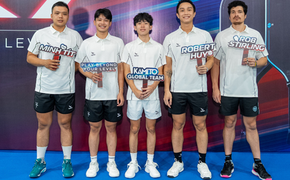 Kamito ra mắt vợt pickleball mới cùng ba đại sứ Minh “Tít”, Rob Stirling và Robert Huy