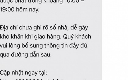 Cảnh báo tất cả những ai nhận được tin nhắn thông báo giao hàng này: Tuyệt đối không bấm