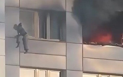Cháy nhà, người phụ nữ nhảy từ tầng 11 xuống và cái kết
