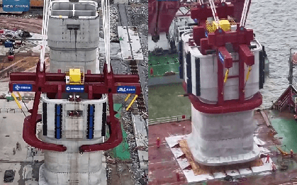 Phát hiện khối bê tông 1.540 tấn được "nhấc bổng" lên không trung, chuẩn bị mở tuyến đường thủy rút ngắn 560 km