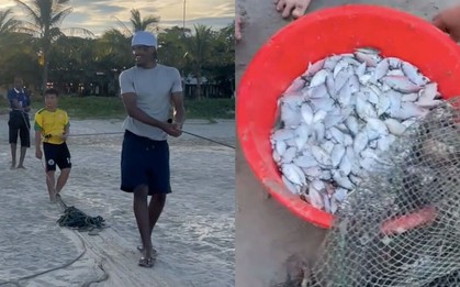 Xem khách Tây kéo lưới, dân mạng đùa "đến Việt Nam là thạo nông lâm ngư nghiệp"
