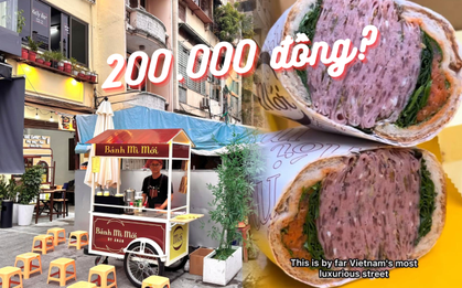 Khách Tây gọi đây là xe bánh mì đắt nhất Việt Nam, một ổ 200.000 đồng có thịt ninh nhừ suốt 24 tiếng