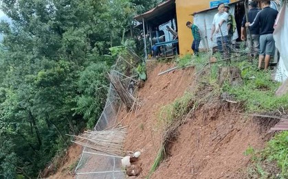 Trường học ở Lạng Sơn sạt lở, vết trượt cách dãy lớp học hơn 6m
