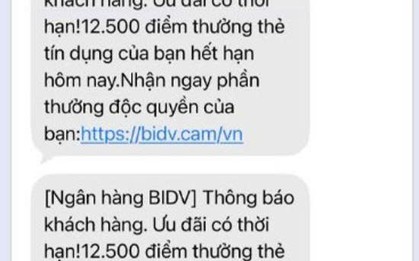 Công an phát thông báo đến những ai nhận được tin nhắn SMS gửi từ ngân hàng với nội dung sau