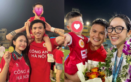 Chu Thanh Huyền đọ sắc với Doãn Hải My trong ngày đội bóng của Quang Hải, Văn Hậu giành Siêu cúp quốc gia