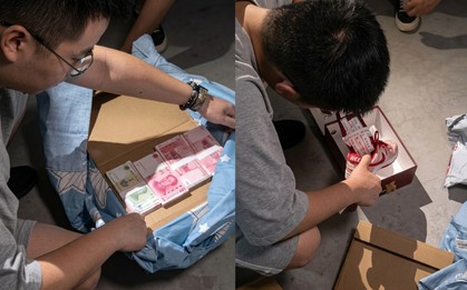 Nhận giao 2 kiện hàng, shipper lập tức báo công an: Phát hiện 148 triệu đồng tiền mặt, 1 thỏi vàng  32,26 gram