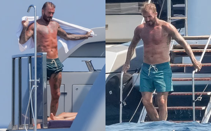 David Beckham cởi trần trên siêu du thuyền 16 triệu bảng Anh: Body vẫn săn chắc nhưng đã lộ dấu hiệu tuổi tác, còn đâu cầu thủ điển trai nhất thế giới một thời!