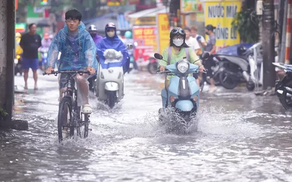 Hà Nội mưa lớn từ chiều tối nay, có thể trên 100mm, nguy cơ ngập úng cục bộ