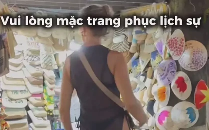 Nữ du khách bị mời rời khỏi Chùa Cầu Hội An vì trang phục phản cảm