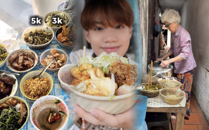 Quán “cơm đếm” gần 40 năm giữa phố Hòe Nhai: Cụ bà 82 tuổi vẫn tự đi chợ, nấu cơm mỗi ngày, bán một tô 18.000-25.000 đồng
