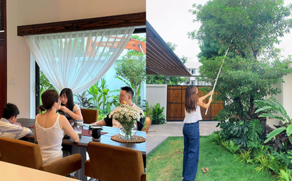 Bên trong biệt thự 500m2 như khu nghỉ dưỡng của nam ca sĩ quê Ninh Bình lấy vợ miền Tây, 3 thế hệ cùng chung sống