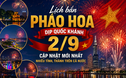 Danh sách các điểm bắn pháo hoa dịp Quốc khánh 2/9 trên cả nước: Check ngay để lên lịch đi xem