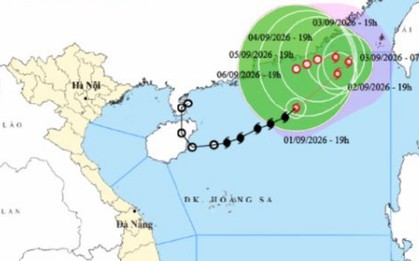 Bão số 5 di chuyển chậm dần, dự báo tồn tại nhiều ngày trên Biển Đông