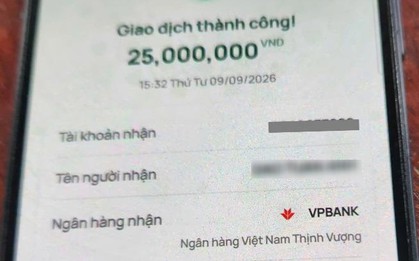 Công an xác minh giao dịch chuyển 25.000.000 đồng với nội dung "Trung goi"