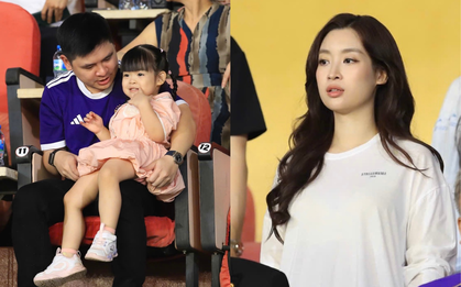 Đỗ Mỹ Linh khoe visual sáng bừng nhưng em bé 3 tuổi được chủ tịch CLB Hà Nội âu yếm bên cạnh mới chiếm spotlight