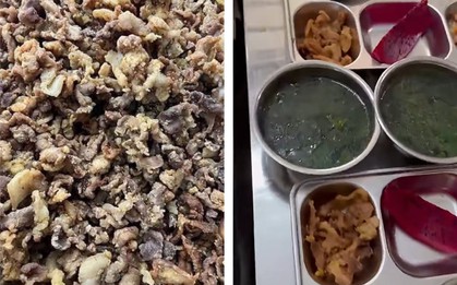 Phụ huynh kiểm tra đột xuất thấy cơm bán trú "toàn tóp mỡ": Hiệu trưởng nói gì?