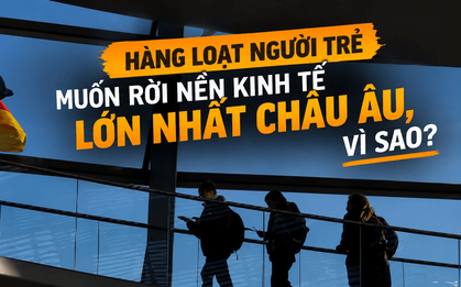Hàng loạt người trẻ muốn rời nền kinh tế lớn nhất châu Âu, cứ 5 người có 1 người lên kế hoạch, bỏ đi không chỉ vì tiền