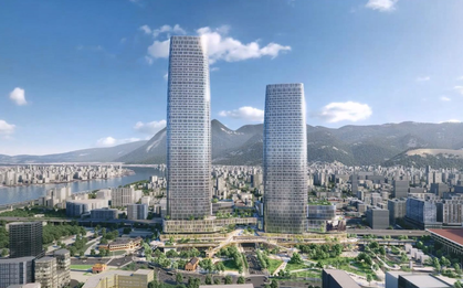 Tòa tháp đôi cao hơn Landmark 72 đã dựng xong một nửa, vốn đầu tư 50.000 tỷ đồng, dự kiến hoàn thành cuối năm 2027