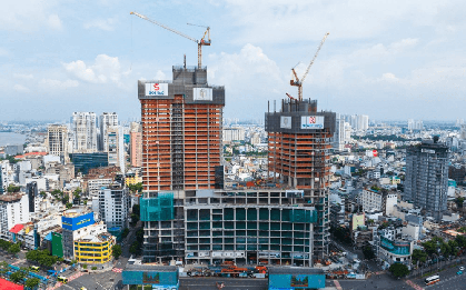 Tòa tháp đôi 235 m cao nhất Việt Nam tăng tốc thi công, đang lắp kính: Thương hiệu khách sạn xa xỉ bậc nhất thế giới lần đầu xuất hiện, dưới lòng đất có một điểm hiếm có