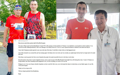 Khách nước ngoài từng hôn mê khi chạy marathon được 1 bệnh viện Việt Nam cứu sống gửi tâm thư xúc động: "Cảm ơn vì đã cứu sống cuộc đời tôi..."