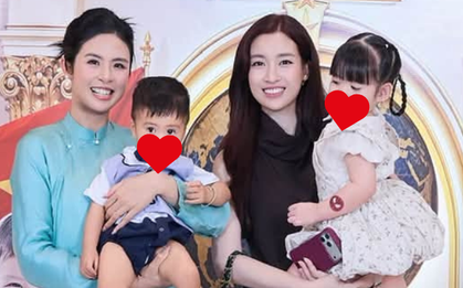 Đỗ Mỹ Linh bế ái nữ Chủ tịch CLB Hà Nội đến dự tiệc nhà Ngọc Hân, nhan sắc nàng dâu hào môn hậu sinh con thứ 2 gây sốt