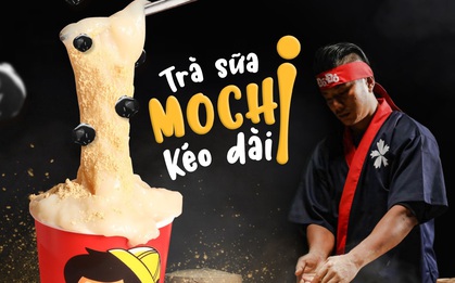 Ăn bánh mochi uống trà là xưa rồi, giờ phải uống trà sữa mochi kéo dài mới đúng trend nhé!