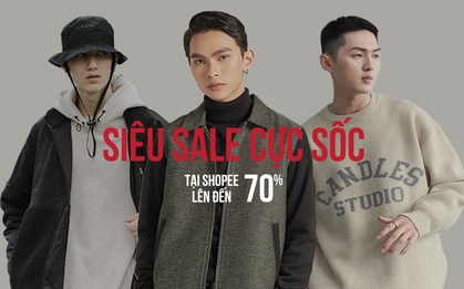 Lên Shopee săn sale đồ nam cực mạnh lên đến 50%, không mua tiếc hùi hụi
