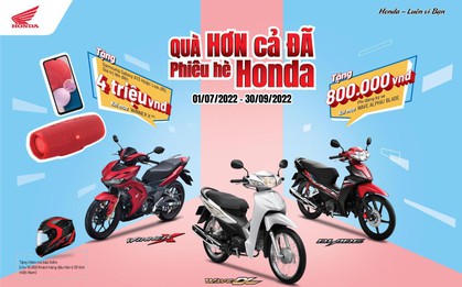 Hỗ trợ phí đăng kí, cơ hội nhận smartphone khi mua Honda hè 2022