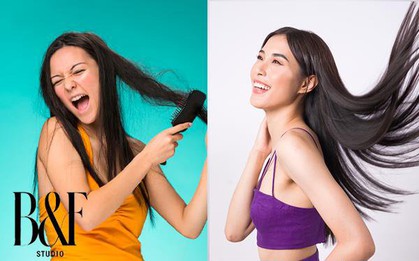 Mái tóc hư tổn nặng do nhuộm tẩy  đã được phục hồi trong thời gian ngắn nhờ sản phẩm “cứu tinh” này