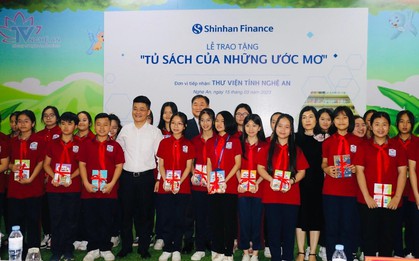 Shinhan Finance tặng hơn 2.600 đầu sách và hỗ trợ tạo không gian đọc cho thiếu nhi Nghệ An