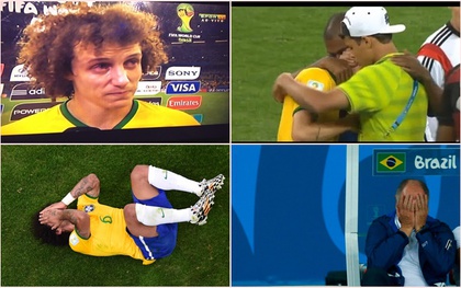 Cầu thủ Brazil "sướt mướt" sau trận thảm bại trước Đức