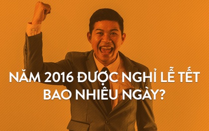 Có tận 22 ngày nghỉ lễ Tết trong năm 2016 đang vẫy gọi bạn!