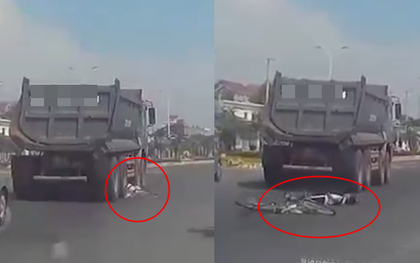 Clip: Nam sinh lớp 8 bị xe tải cán tử vong trên đường đi học về