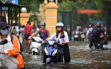 Cảnh báo ngập lụt khu vực nội thành Hà Nội