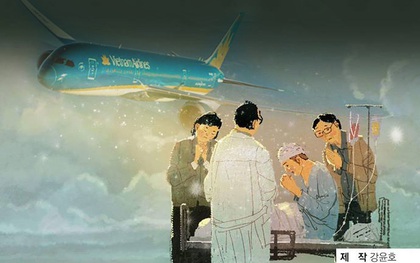 Báo Hàn ca ngợi Vietnam Airlines hoãn chuyến bay để vận chuyển hành khách Hàn Quốc bị thương nặng