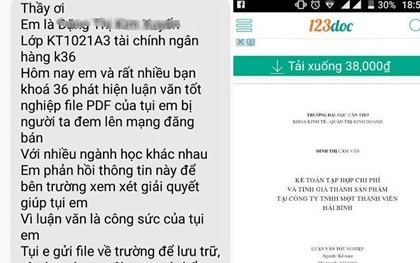 Sinh viên bức xúc vì khóa luận của mình bị rao bán rẻ như cho trên mạng