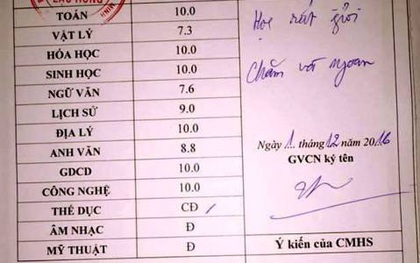 Điểm trung bình các môn 9,3 - HS vẫn xếp loại Trung bình vì điểm Thể dục chưa đạt