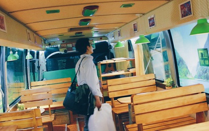 Trải nghiệm thú vị không gian của quán cafe xe buýt ở Hà Nội