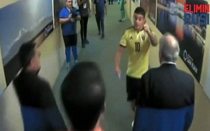 Lộ clip James Rodriguez giận dữ chỉ mặt trọng tài sau trận thua Argentina