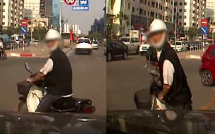 Clip: Rẽ trái sai quy định, ông lão còn xuống xe chửi mắng tài xế taxi